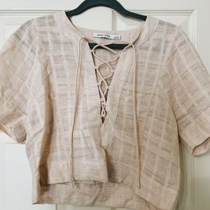 Linen crop top